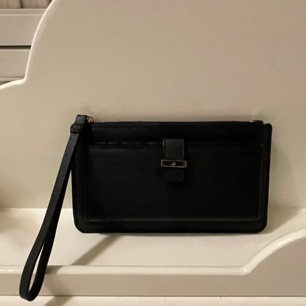 Kate Spade Wallet Wristlet Cedar Street Karolina Rooster Black Leather
